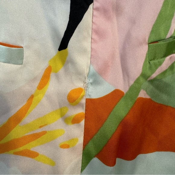 Great Jones Floral Print Belted Sleeveless V-Neck Short Romper Multicolor Sz 16 - Picture 9 of 10